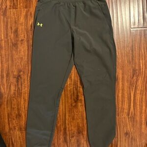 Under Armour green Athletic Joggers with Lime Logo